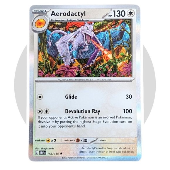 aerodactyl pokemon card price Pokemon TCG Chinese 2024 Sword & Shield cs6bC 142/131 SR Aerodactyl V Holo  Card